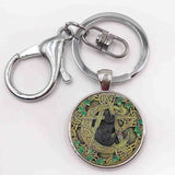 Wholesale Glass Dome Pendant Black Cat Wicca Pendant Necklace Pentagram Wiccan Jewelry Charm