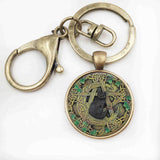 Wholesale Glass Dome Pendant Black Cat Wicca Pendant Necklace Pentagram Wiccan Jewelry Charm