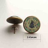 Wholesale Glass Dome Pendant Black Cat Wicca Pendant Necklace Pentagram Wiccan Jewelry Charm