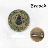 Wholesale Glass Dome Pendant Black Cat Wicca Pendant Necklace Pentagram Wiccan Jewelry Charm