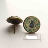 Wholesale Glass Dome Pendant Black Cat Wicca Pendant Necklace Pentagram Wiccan Jewelry Charm