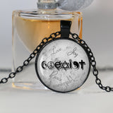 Wiccan Coexist Necklace Love Wicca jewelry Glass Dome Pendant Necklace