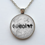 Wiccan Coexist Necklace Love Wicca jewelry Glass Dome Pendant Necklace