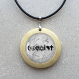 Wiccan Coexist Necklace Love Wicca jewelry Glass Dome Pendant Necklace