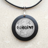 Wiccan Coexist Necklace Love Wicca jewelry Glass Dome Pendant Necklace