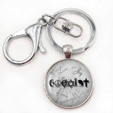 Wiccan Coexist Necklace Love Wicca jewelry Glass Dome Pendant Necklace