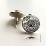 Wholesale Glass Dome Zodiac Wicca Pendant Necklace Pentagram Wiccan Jewelry Charm