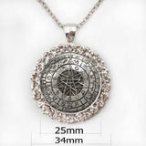 Wholesale Glass Dome Zodiac Wicca Pendant Necklace Pentagram Wiccan Jewelry Charm