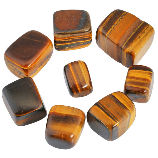 SUNYIK 1lb (460g) Tiger's Eye Stone Tumbled Polished Stones for Wicca Reiki Energy Healing Crystal