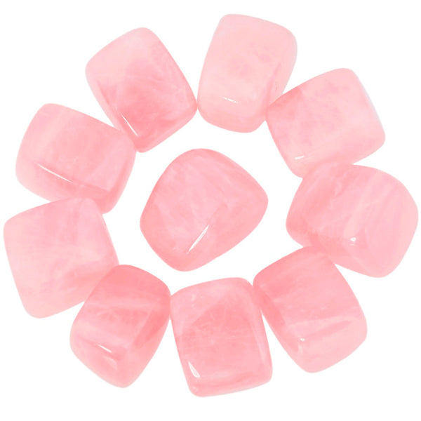 SUNYIK 1lb (460g) Pink Quartz Tumbled Polished Stones for Wicca Reiki Energy Healing Crystal