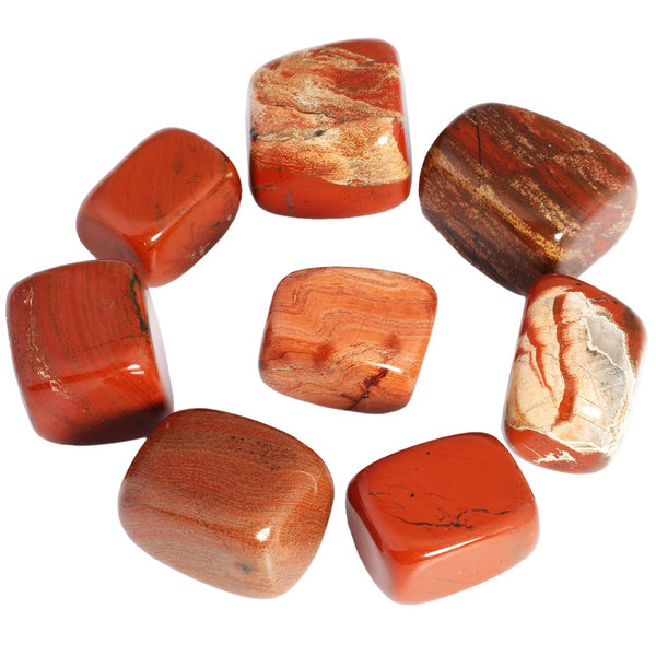 SUNYIK 1lb (460g) Red Stone Tumbled Polished Stones for Wicca Reiki Energy Healing Crystal